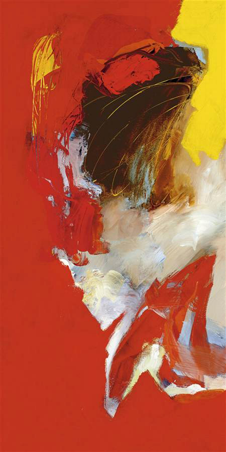 Red Triptych I painting - Pascal Magis Red Triptych I art painting